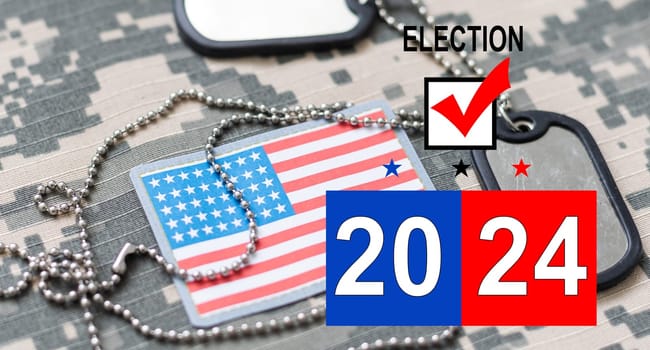 camouflage and war against the background of elections. High quality photo