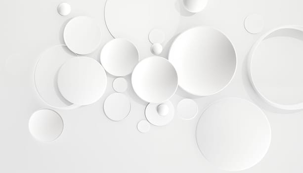 White abstract background with circles. High quality photo