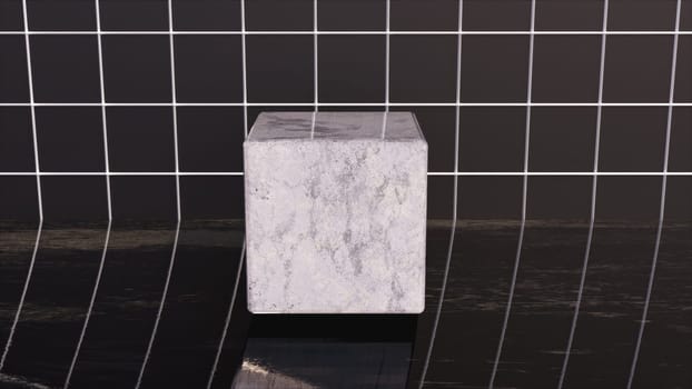 White marble pedestal. Computer generated 3d render