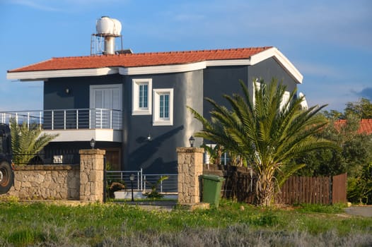 villa on the island of Cyprus in winter on a sunny day 3