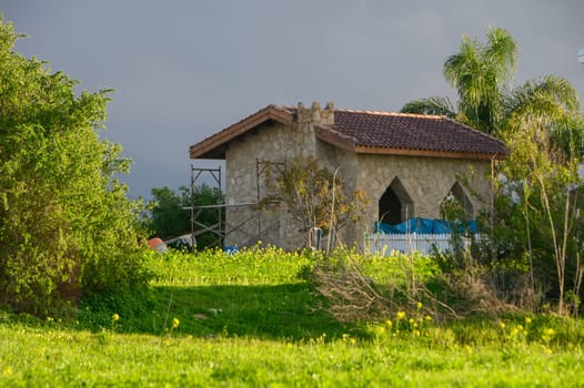 villa on the island of Cyprus in winter on a sunny day 4