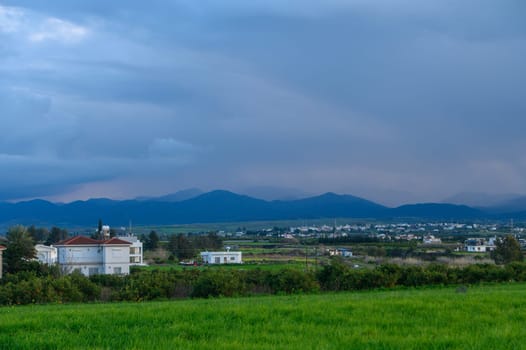 view of the village and mountains in winter in Cyprus 3