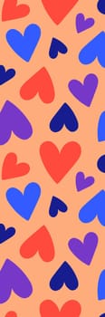 Valentine Magic Hearts pattern Bookmark printable