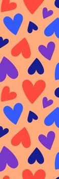 Valentine Magic Hearts pattern Bookmark printable
