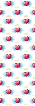 Valentine Hearts angel Bookmark printable