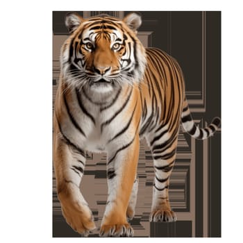 Amur wild tiger isolated image without background