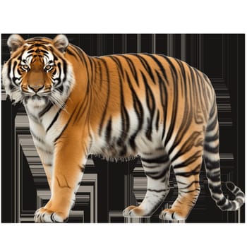 Amur wild tiger isolated image without background