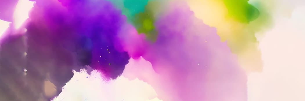 Abstract watercolor background in rainbow colors. Generative AI