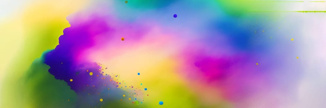 Abstract watercolor background in rainbow colors. Generative AI