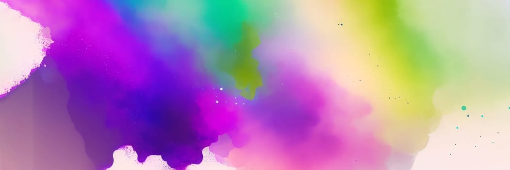 Abstract watercolor background in rainbow colors. Generative AI