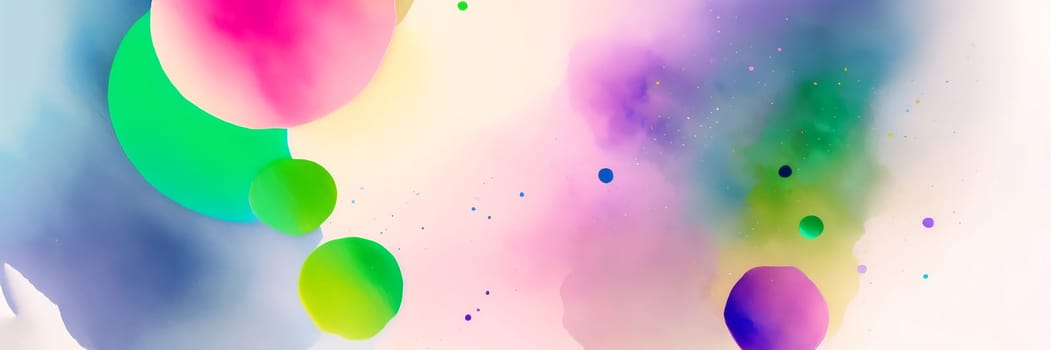 Abstract watercolor background in rainbow colors. Generative AI