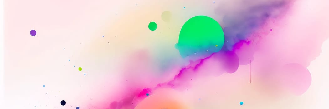 Abstract watercolor background in rainbow colors. Generative AI