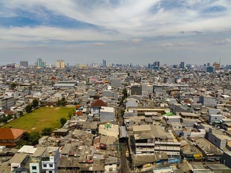 Houses in poor areas and slums of Jakarta. Indonesia.