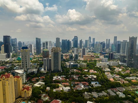 Streets and residential areas of Jakarta. Indonesia.