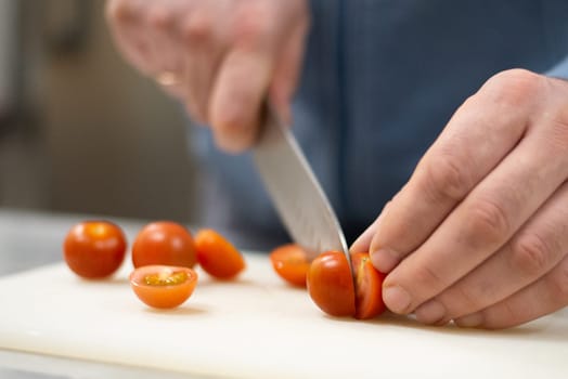 Chef chopping vegetables. High quality photo