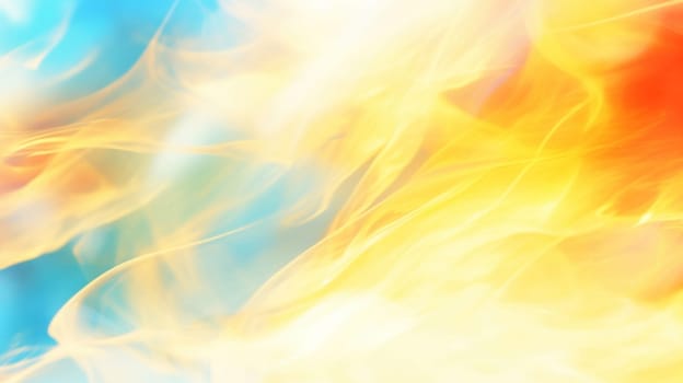 A close up of a colorful flame with yellow, orange and blue