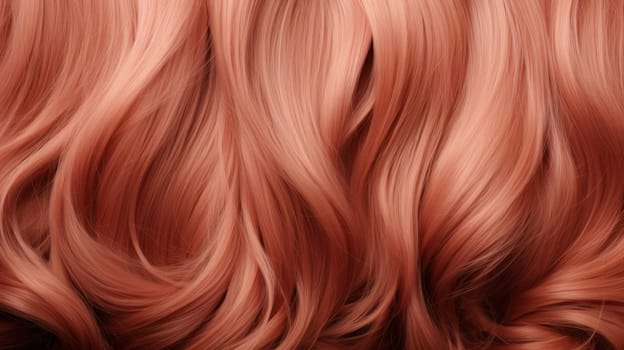 A close up of a woman's hair with red highlights