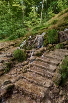 Urach Waterfall in Baden-Wurttemberg, Germany During Summer. Urach Waterfall in Baden-Wurttemberg, Germany During Summer.