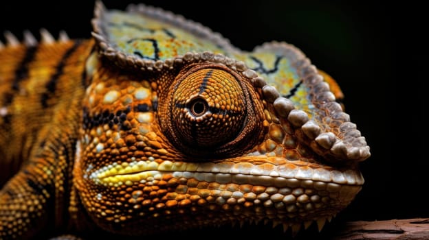 A close up of a lizard with its eyes closed
