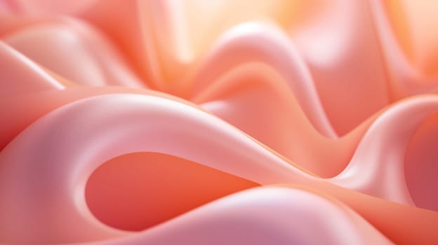 A close up of a pink and orange wavy fabric