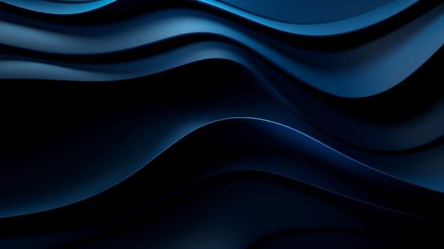 Beautiful luxury 3D modern abstract neon dark blue background composed of waves with light digital effect