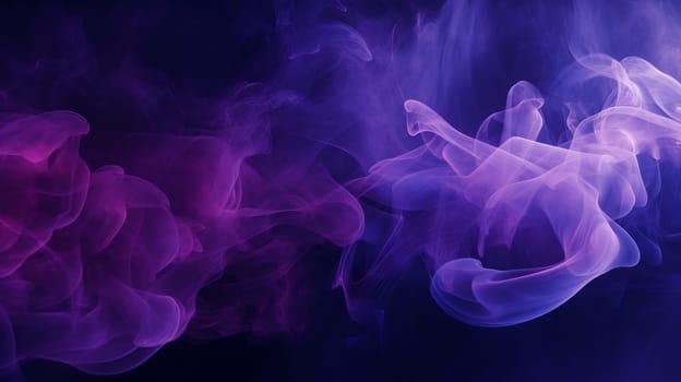 Beautiful luxury creative 3D modern abstract neon background consisting of purple pink blue smoke in futuristic style, copy space