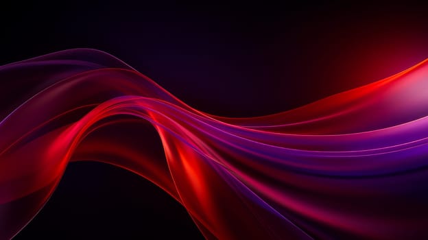 Beautiful luxury 3D modern abstract neon red purple background composed of waves with light digital effect in futuristic style