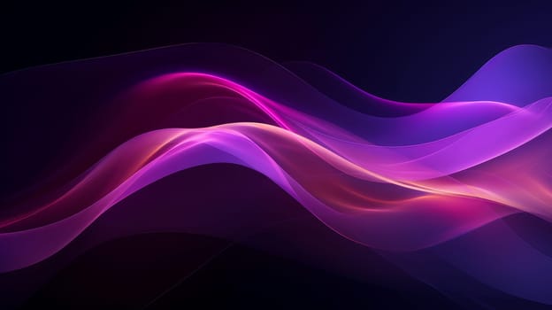 Beautiful luxury 3D modern abstract neon red purple pink background composed of waves with light digital effect in futuristic style