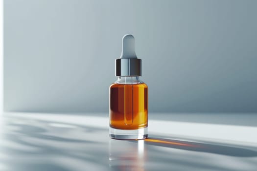 Serum glass bottle and skincare. cosmetic concept. Generative AI.
