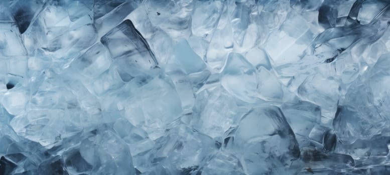 A close-up of clear ice cubes with intricate detailing, highlighting the natural beauty and complexity of frozen water.