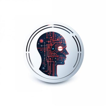 The logo of the artificial intelligence app. High quality photo