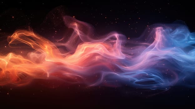 wispy pastel smoke on a black background isolated.