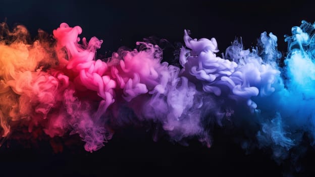 wispy pastel smoke on a black background isolated.