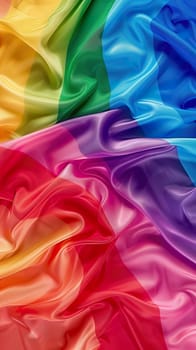 Wavy textile flad in lgbtq colors ai generated image