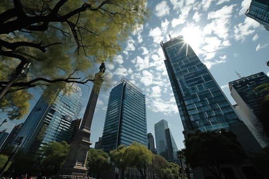 Buildings of the financial center of Mexico City