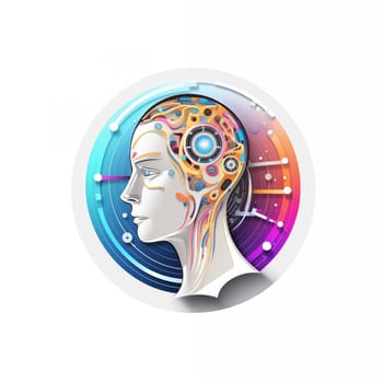 The logo of the artificial intelligence app. High quality photo