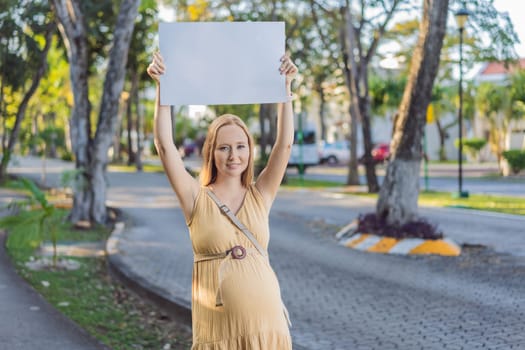 pregnant woman takes a stand for the rights of pregnant women, engaging in a solo picket to advocate for awareness, support, and the empowerment of expectant mothers.