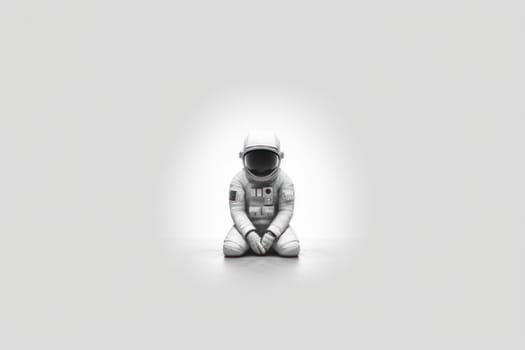 Portrait of astronaut in space . Generative AI..