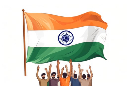 India independence day, flag india with Generative AI..