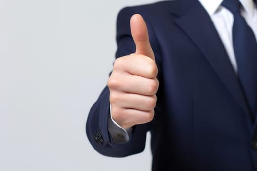 A man in a suit giving a thumbs up, created with Generative Ai.