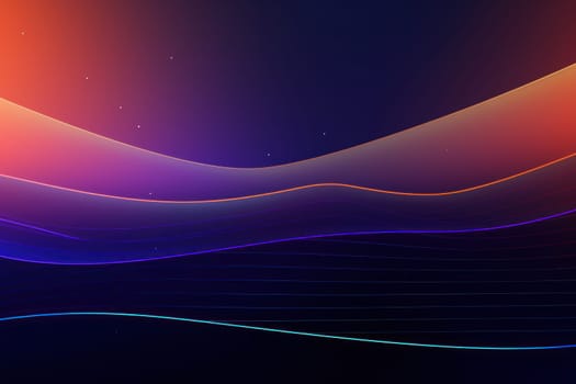 Futuristic point wave. Abstract background with a dynamic wave. Generative AI.