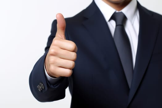 A man in a suit giving a thumbs up, created with Generative Ai.