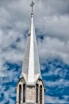 old church metal stone tower