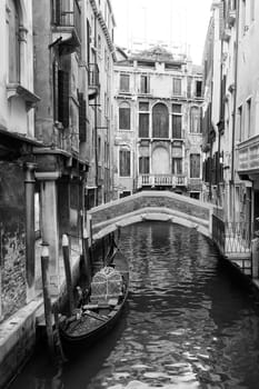 Italy venice view in black and white