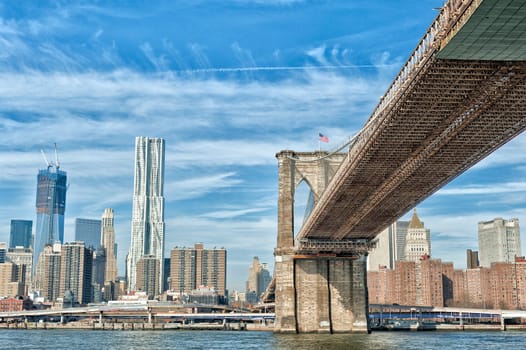 New York Manhattan view from East River