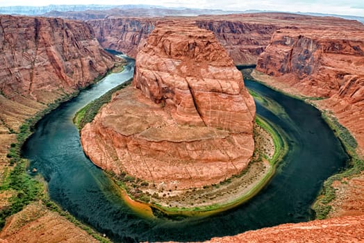 horseshoe bend colorado river at 360 degrees near page arizona