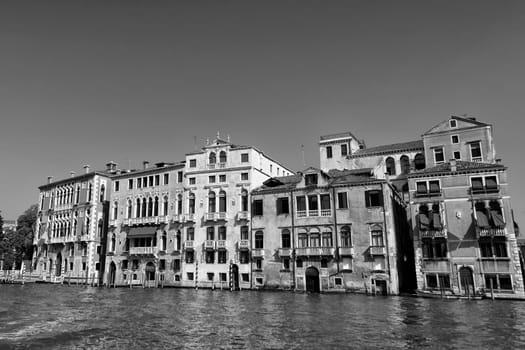 Italy venice view in black and white