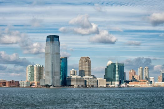 New York Manhattan Panorama from Statue of Liberty island