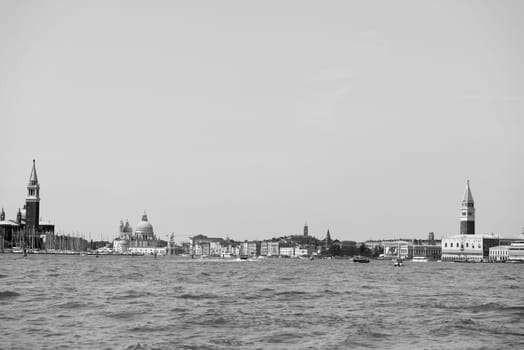 Italy venice view in black and white