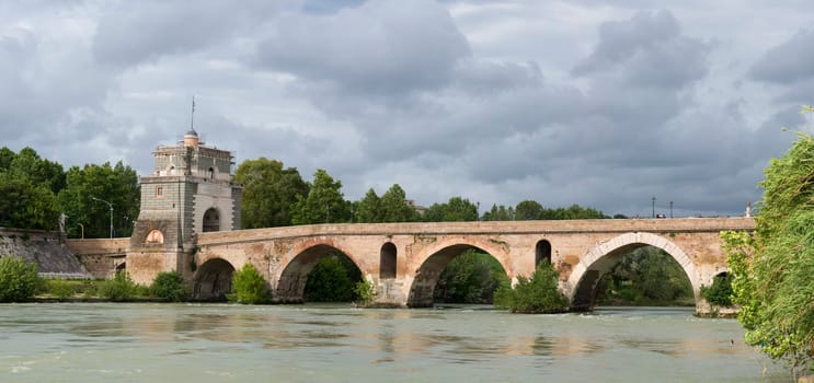 Rome Milvio bridge view